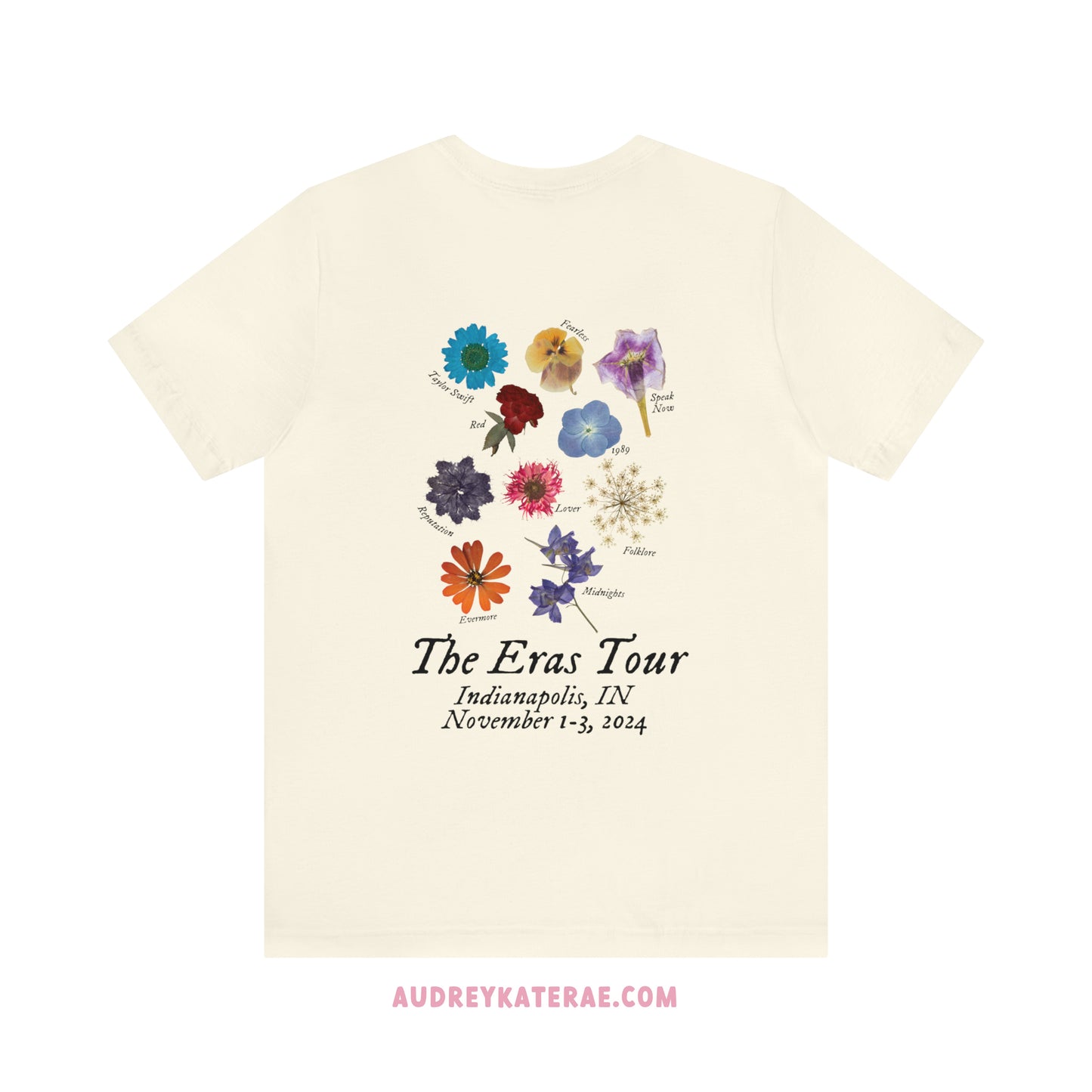 The Eras Tour 2024 - Indianapolis, IN; November 1-3, 2024 - Pressed Flower Vintage Eras Tour Merch Graphic Tshirt