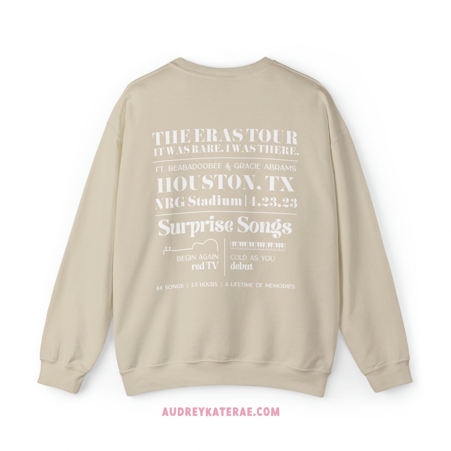 Eras Houston, TX Night 3, 4-23-23, Custom Gildan Eras Tour Crewneck