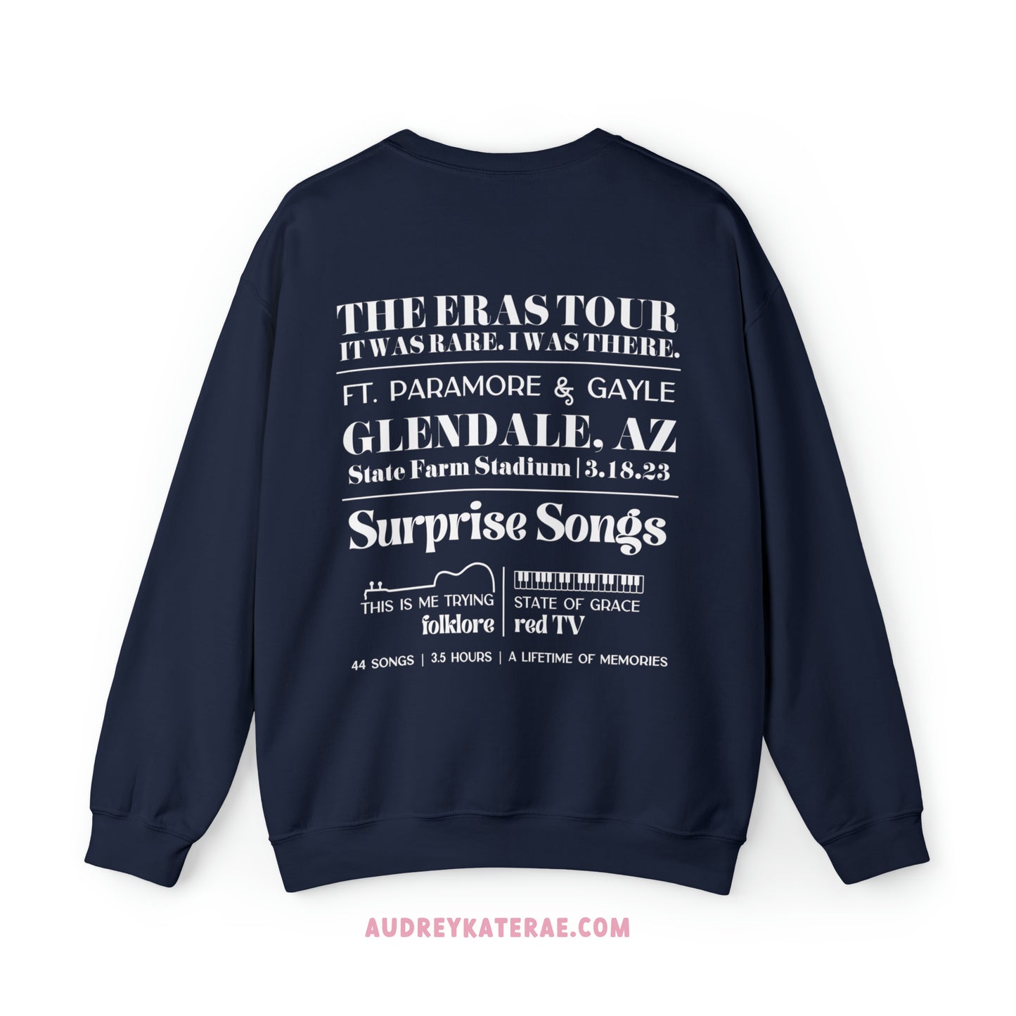 Eras Glendale, AZ Night 2 - 3-18-23 - Custom Eras Tour Crewneck, Gildan S-5XL