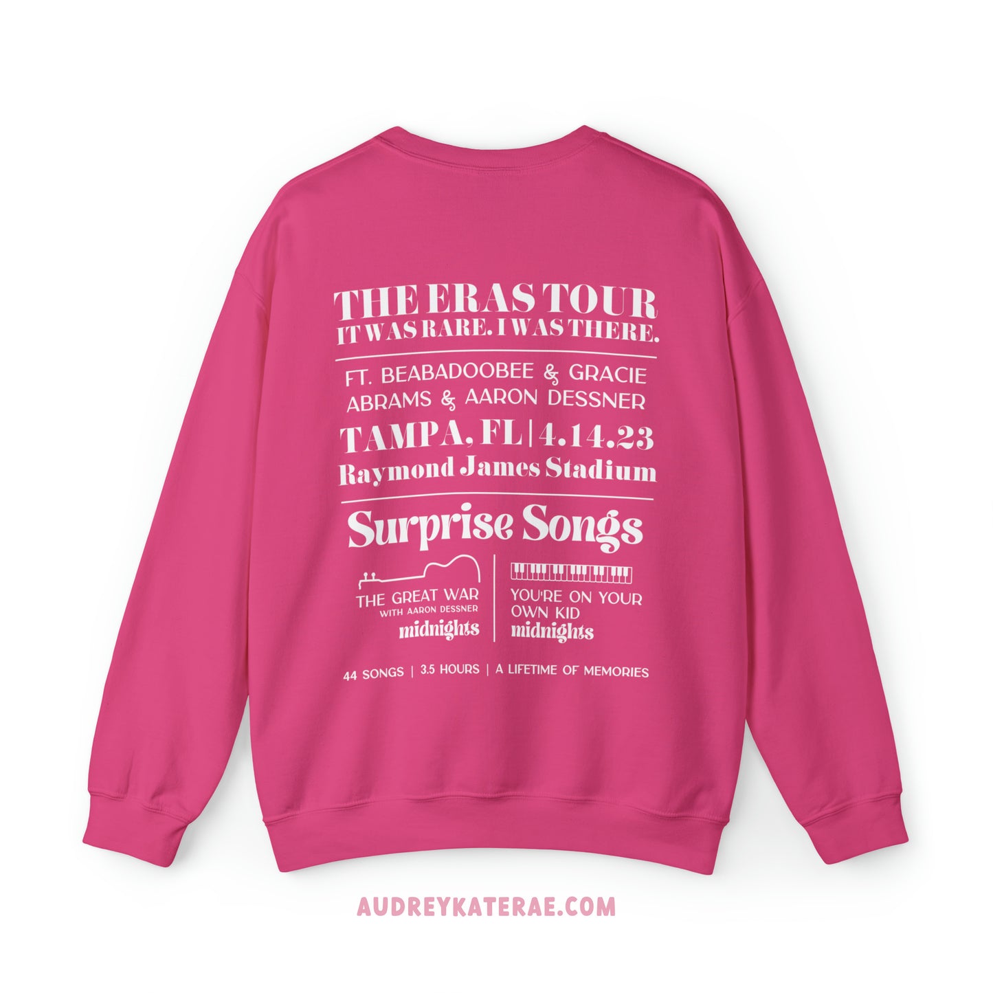 Eras Tampa, FL Night 2 - 4-14-23 - Custom Eras Tour Crewneck, Gildan S-5XL