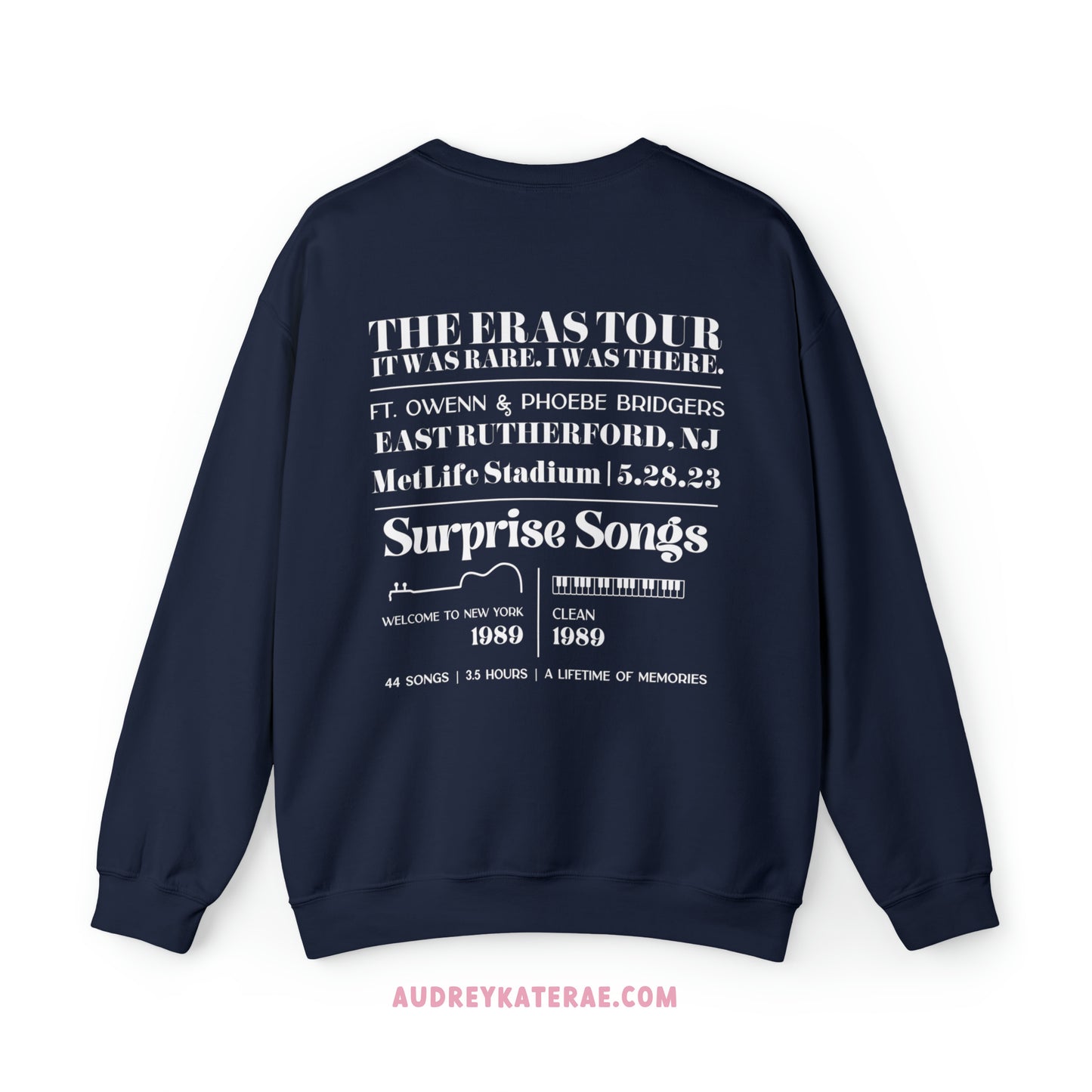 Eras East Rutherford, NJ Night 3 - 5-28-23 Custom Eras Tour Crewneck, Gildan S-5XL