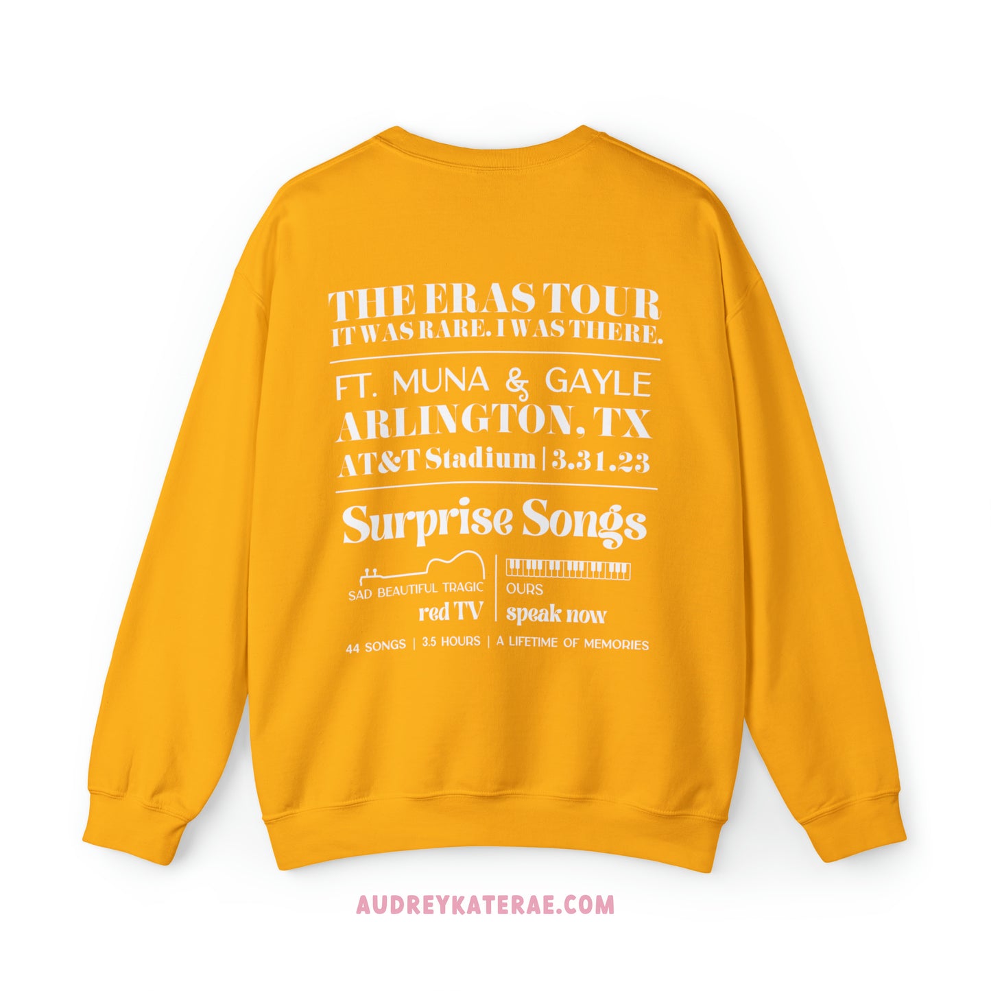 Eras Arlington, TX Night 1 - 3-31-23 - Custom Eras Tour Crewneck, Gildan S-5XL