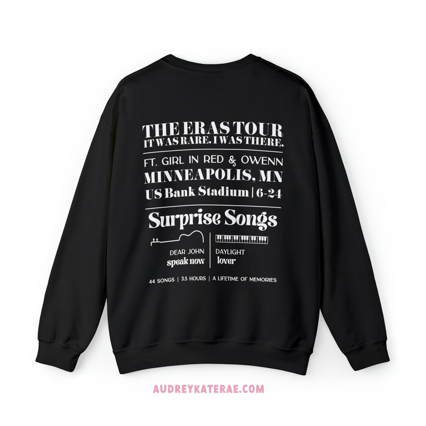 Eras Minneapolis, MN Night 2 - 6-24-23 Custom Eras Tour Crewneck, Gildan S-5XL