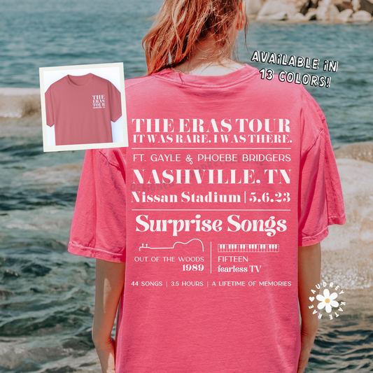 Eras Nashville, TN Night 2, 5-6-23, Custom Eras T-shirt, Comfort Colors